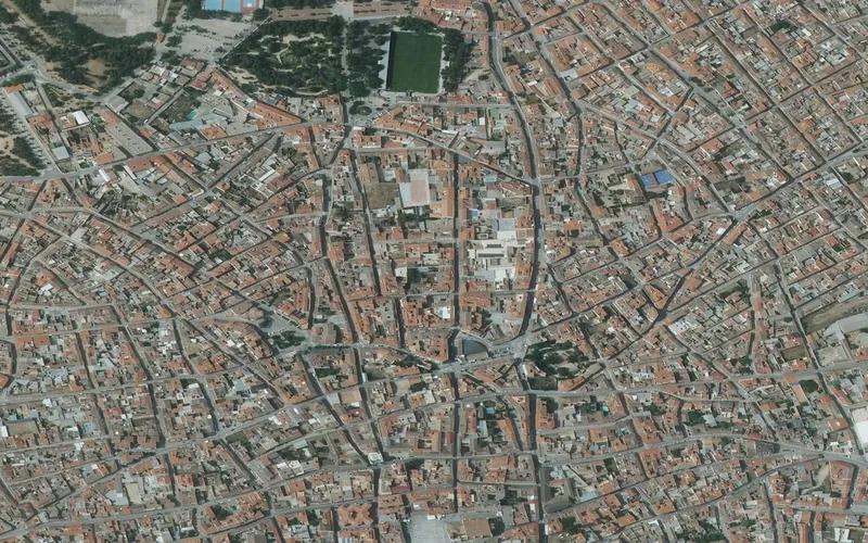 Villarrobledo, donde Polalsa amplió su polígono (ortofoto del IGN)
