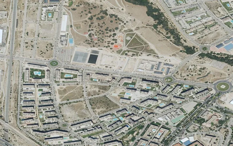 El entorno del Centro Deportivo Parque Norte (ortofoto del IGN)
