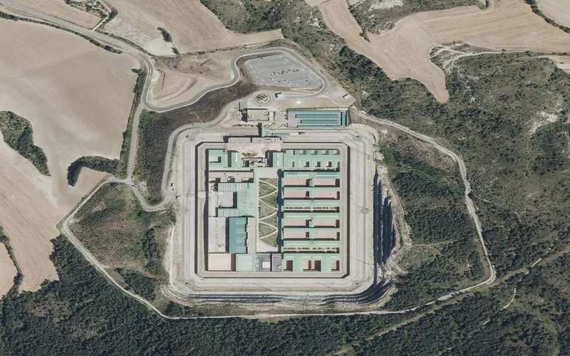 El centro penitenciario de Zaballa, en Nanclares de la Oca (ortofoto del IGN)