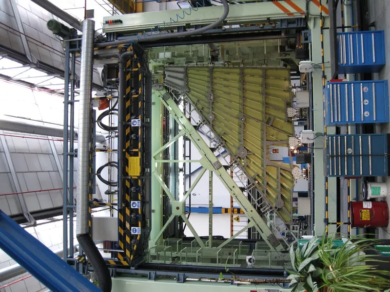 Utillaje de montaje de una pieza de avión en la factoría de Airbus en Getafe